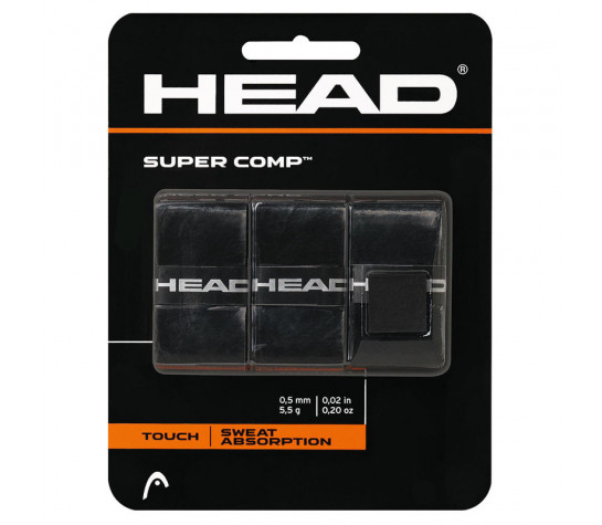 Овергрип Head Super Comp, 0.5 мм, 3 шт, чёрный Чёрный image